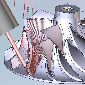 turbina in titanio - lavorazione cad/cam - corso CNC